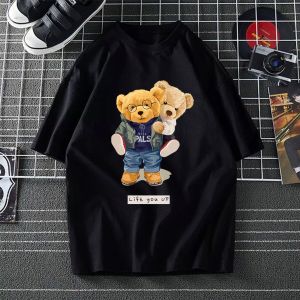 TEDDY BEAR lift you up t-shirt woman t shirt men cotton baju t shirt perempuan t shirt lelaki plus size oversize
