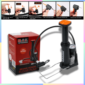 FAST DELIVERY HONOR Pompa Angin Ban Mobil dan Sepeda Motor Serbaguna Portable Manual Pump Injak