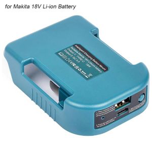 LUZMAR 1Pcs Blue Belt Buckle Battery Holder Chargeable Plastic Battery Adapter  Only Adapter for Makita 18V Li-ion Battery