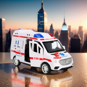 Xe Cứu Thương Chạy Bằng Pin có đèncó nhạc vui nhộn Cho Bé