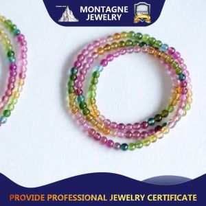 Montagne Jewelry Natural 3.5-4mm High Quality Tourmaline Bracelet Elegant Fine Jewelllery 108 Beads Bracelets Necklace