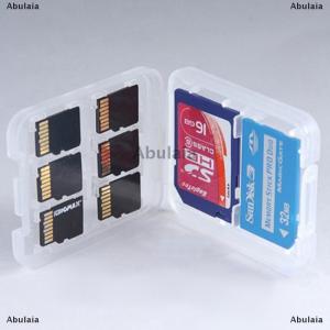 [COD] Abulaia กล่องเก็บการ์ดหน่วยความจำแบบใส1ชิ้นสำหรับ SD SDHC TF MS กล่องพลาสติก