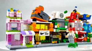 Blok Binaan🧸 Building Block 积木创意建筑街景餐车 3D Cartoon Block Education DIY 拼装可爱摆件 Food Street