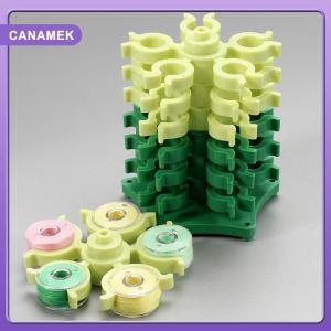 【CANAMEK】 Sewing Bobbins Tower Storage Clips Stand for 30 Thread Spool Plastic Holder Clamps Organizer Sewing Machine DIY Embroidery Tool