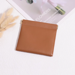 ถุงเก็บของ ขนาดพกพา ซองเก็บของ ขนาดเล็ก PUเป็นหนัง กันน้ำ เก็บหูฟัง เก็บเงิน ฟ้า/เขียว/น้ำตาลอ่อน/ม่วง