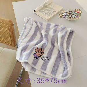 หนาเครยอนชินจังปักปะการังกํามะหยี่ผ้าขนหนูอาบน้ํานุ่มครัวเรือนผ้าขนหนูเด็กการ์ตูนผ้าขนหนูอาบน้ํา