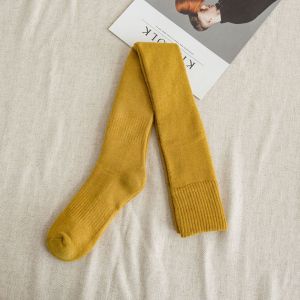 SELLYER Tiện lợi Ấm áp Len Dày Mùa đông Ủng chân Vớ JK Tất dài nữ Tất cao trên đầu gối Màu sắc