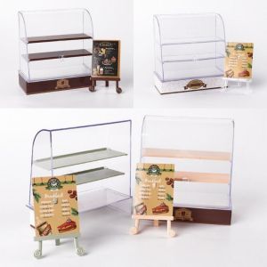 NOBLELYN Cute Style Miniature Cake Store 1:12 Scale Dollhouse Play House Decoration Plastic Dessert Store for Girl Gift
