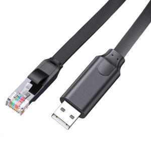 1.8/3.0เมตร USB RJ45สายเคเบิลคอนโซลที่มีการป้องกัน ESD หลายระบบสนับสนุนสำหรับการตั้งค่าอุปกรณ์ได้อย่างง่ายดายและใช้งาน