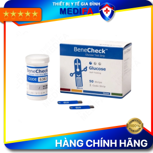 Que Thử Đường Huyết Benecheck Plus Hộp 50 Que - Hàng Chính Hãng Đài Loan