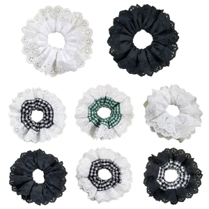 Nhiều Lớp Ren Scrunchies độ co giãn cao tóc đuôi ngựa Quan Hệ Phụ Nữ Cô Gái Scrunchies Phụ kiện tóc Cho Sinh Nhật