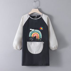 MUNCHX Polyester Kids Painting Apron Long Sleeved Cosplay Costume Art Bibs Waterproof Baking Bibs