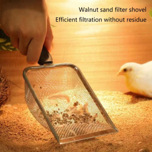Sand Reptile Scoops Litter Scooper Mesh Reptiles Substrate Box Filtering Steel Stainless Bedding Cleaner Sifter Metal