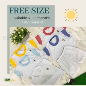 [Keance Classic] Baby Eyelet Clothes Set | Baju Baby Eyelet Set (Shirt + Pants) | 6-18 Months | 1Set | 3 Sets | 6 Sets | Baju Baby | Baby 6months