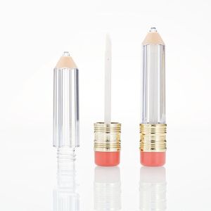 FOUNDTWO 5ml Ống son bóng Hình bút chì Mini Lọ mẫu Di động Trong suốt Ống son môi Du lịch