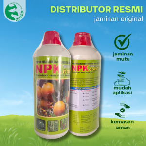 Pupuk NPK Gold 1 Liter Nucindo Nutrisi Lengkap Sayur Buah Padi Umbi Plus Perekat Anti Jamur GA3 ZPT