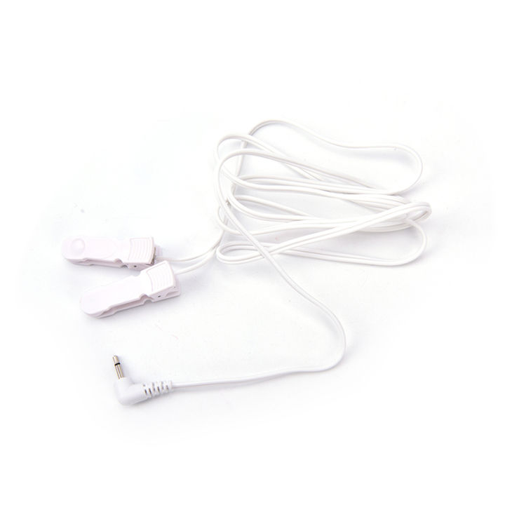gou Electrode Lead Wires with 2 Ear Clips for Tens Therapy Machine