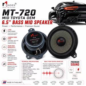 (MADE IN THAILAND) MONDES OEM PLUG AND PLAY / 6.5 2 WAY CAR SPEAKER 6.5 MID CAR SPEAKER FOR TOYOTA