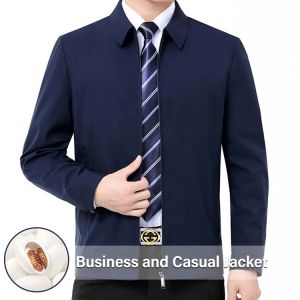 M-3XL Mens lapel jacket Slim Jacket Business Casual Zipper Jacket Coats Solid Color Mens Clothing