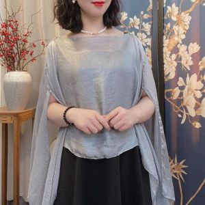 WISHAHA Pure Color Women Shawl Chiffon Long Coats Jackets Capes Cloak Cardigan Shawl Women Girls