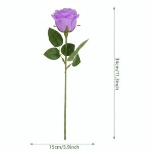 NIFINE 1pc Hoa hồng lụa Bó hoa hồng mô phỏng Vật liệu hoa tự làm Gói nhỏ Hoa giả Thời trang Thực tế Bó hoa cưới Quà tặng ngày lễ tình nhân