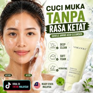 MAIGOOLE Amino Acid Facial Cleanser 120g | Gentle Foaming Face Wash for Oily & Sensitive Skin | Deep Cleaning Oil Control Blackhead & Acne Removal | Hydrating Non-Drying with Centella Extract