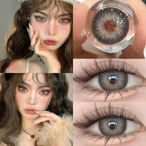 (มีค่าสายตา:0°-600°) 1 คู่/2 ชิ้น 14.5มม คอนแทคเลนส์สี คอนแทคเลนส์สายตาสั้นตาโตสีดำ 1 ปี จัดส่งฟรี