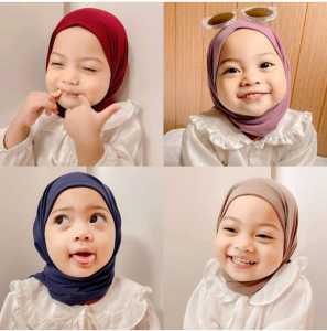 Pashmina Inner Oval Jersey Menutup Leher Anak Remaja Umur 6 - 13 Tahun | Pashmina Instan Inner Leher Anak Remaja Jersey Premium