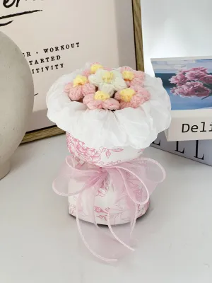 Mini Crochet 6 Stalks Daisy Flower Bouquet Round Cute Small Birthday Gift Doorgift Romantic Valentine’s Anniversary Special Teachers Day Convo Grad