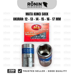 ATS Mata Kunci Sock 12 13 14 15 16 17mm 20 / 30pcs Sok Socket Wrench