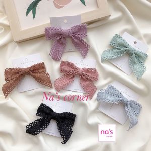 Kẹp tóc mỏ vịt nơ vải xinh xắn dễ thương phong cách Hàn Quốc