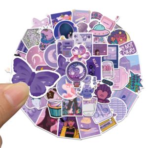 Stiker Graffiti Warna Ungu purple Paper Vinyl WaterProof Premium isi 20 pcs