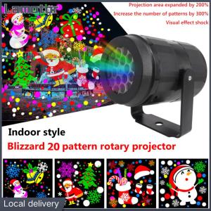 [Vktech]Winnereco LED Christmas Pattern Projector Lamp for Holiday Party Decor 360 Rotatable Xmas Light with Multiple Patterns for Indoor Outdoor Festive Lighting