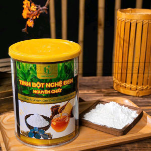 Tinh bột nghệ đen hộp 500g thương hiệu Trung Huy foods củ nghệ đen bột nghệ đen người đau dạ dày đẹp da ngăn lão hóa