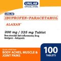 Unilab Alaxan 100 Tablets - For Quick Relief from Body Aches, Muscle & Joint Pains. 