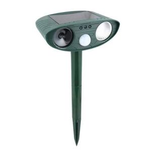 Ultrasonic Animal Control Solar Powered PIR Sensor Pest Bird Repeller Outdoor Yard Chaser Garden Deterrent Mouse Cat Dog Durable