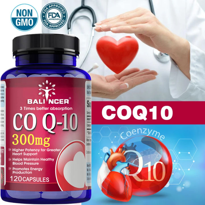 Coenzyme Q10 300 mg, supports heart health and blood pressure levels