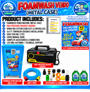 FOAM WASH METAL VENDING MACHINE