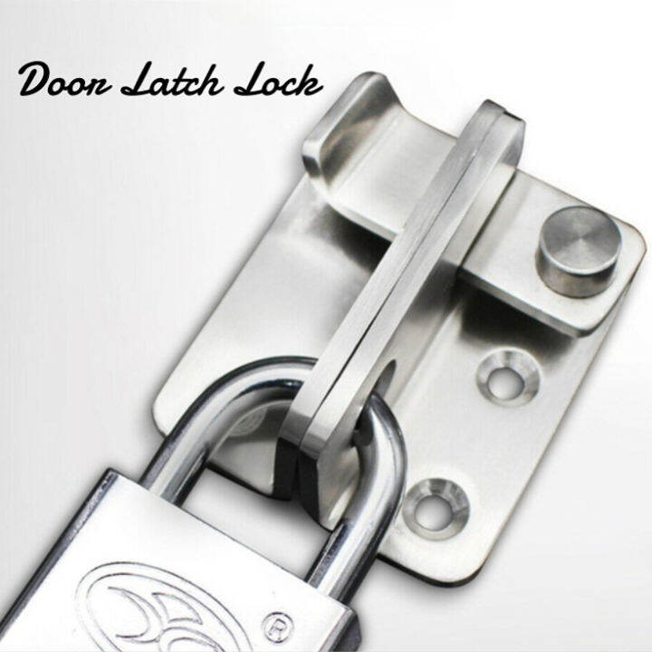 Stainless Steel Door Locks Door Hasp Latch Lock Safety Padlock Thicken ...