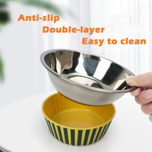 Histotree Anti-slip Stainless Steel Metal Bowl and Plastic Bowl | Cats | Dog