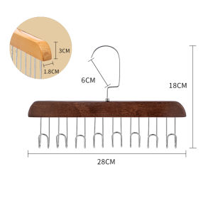 🍒grace Thai🍒 ตะขอไม้แขวนผ้าพันคอ เข็มขัด อเนกประสงค์ หนา1.5cm