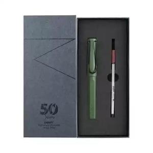 Customized Pen Ink Pen Lamy German Hunter Treasure Bead Pen 50th Anniversary Business Neutral Pen Mens and Womens Gift Box Set Student Signature Pen (Free carving)