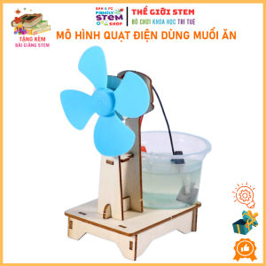Stem Hot - Mô hình Quạt Điện bằng dung dịch nước muối. Bộ đồ chơi lắp ráp giáo dục khoa học sáng tạo cho trẻ. stemsanpi