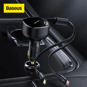 🥇✅SG READY STOCK✅Baseus 2-in-1 Car Charger PD 20W Fast Charging For iPhone 15 14 13 12 11 X Retractable Cable 30W Quick Charging Car Phone Charger For Xiaomi12