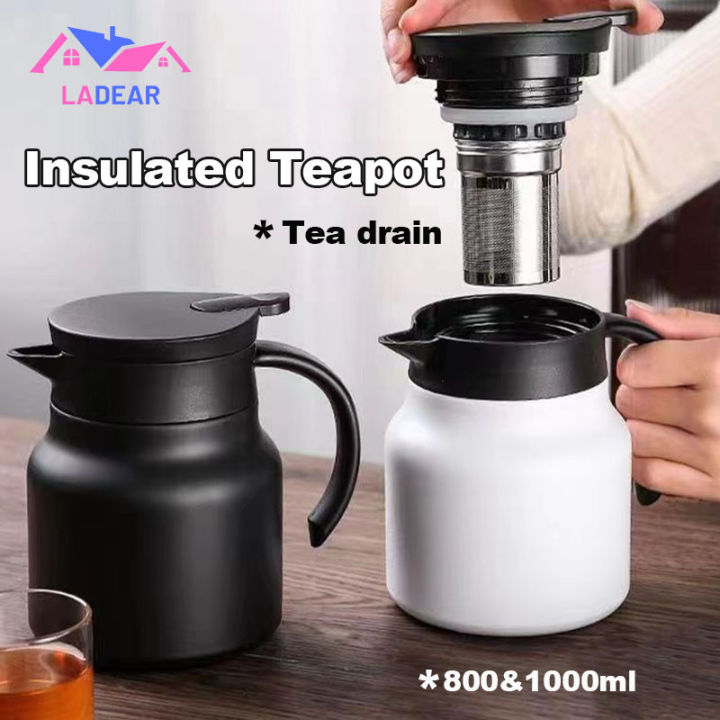 {SG} 800ml/1000ml Thermal Teapot Coffee Stainless Steel Double