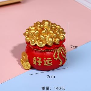 Hot Sell Chinese Zodiac Rabbit Ornament Lucky Bunny Shaking Head Mascot Resin Ornament Car Decoration 2023 CNY Decoration Home Decoration Crafts Creative Gift 摇头招财兔 兔年吉祥物