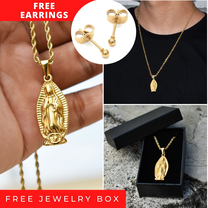 Shop Our Lady Of Guadalupe Necklace Gold with great discounts and prices  online - Mar 2024 | Lazada Philippines