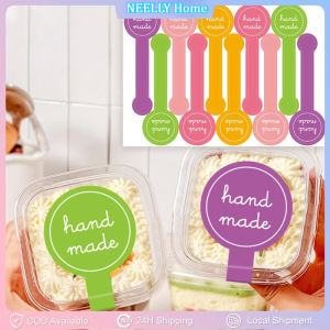 100PCS Self-Adhesive Packaging Sealing Labels Stickers Long Strips Handmade Sticker For Biscuit Cake Baking Decoration Box Seal