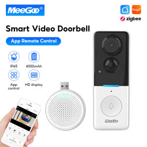 MeeGoo Tuya WiFi Video Doorbell With Wireless HD Camera IR Alarm Security Smart Home Door Bell Intercom System