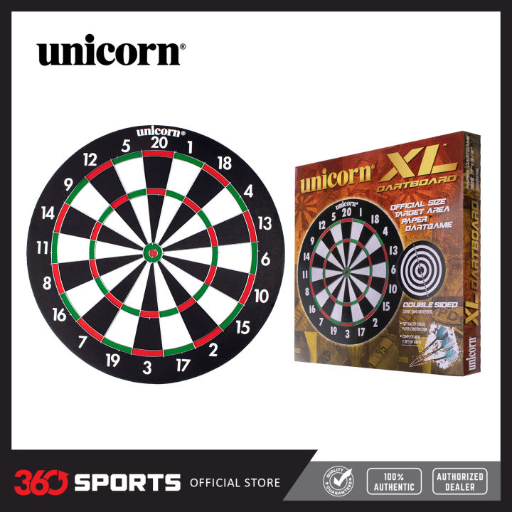Unicorn XL Paper Dartboard with FREE 6pcs Dart Set
